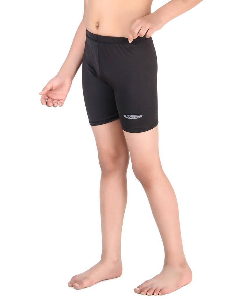 Vector X OKS-224 Kids Compression Half Bottom Shorts (26, Black) - Image 1