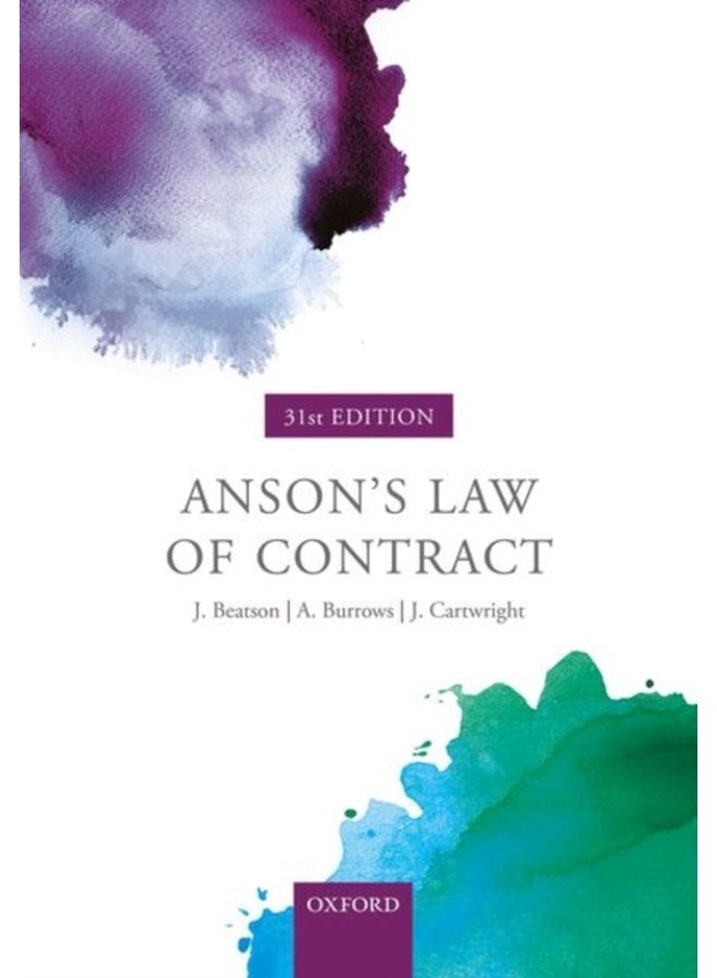 Anson s Law of Contract - Paperback