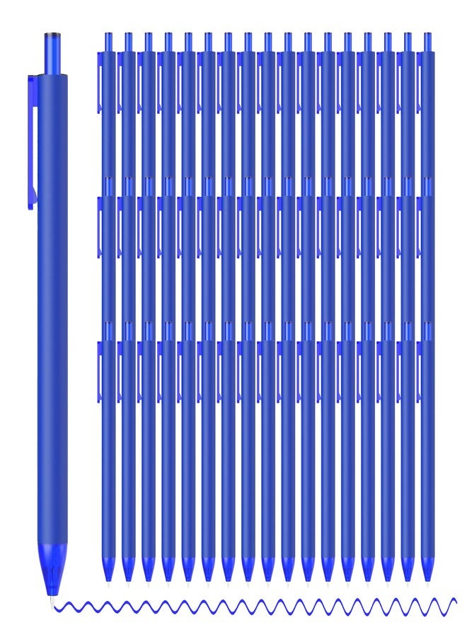 deegtran Pens Bulk, 50 Pack Smooth Blue Ink Ballpoint Pens, Wholesale Retractable Pens, No Bleed Click Pen Medium Point, 1.0MM - Image 1