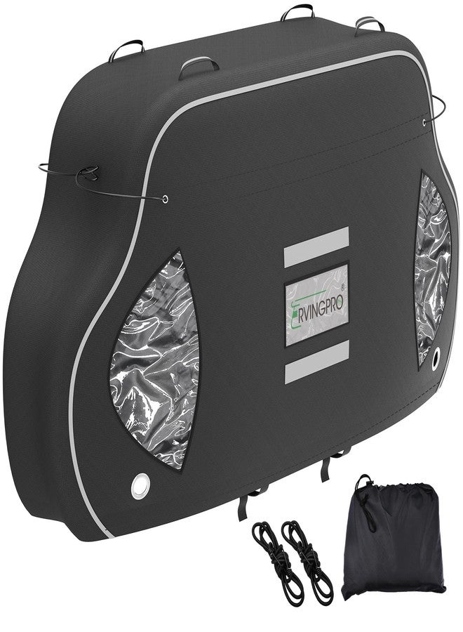 RVINGPRO Bike Cover for Transport on Rack - Bike Cover for 2 Bikes on Rear Bike Rack, 600D Oxford Bicycle Cover Waterproof Outdoor Storage or Transportation for RV/ SUVS, with 2 Bungee Cords (XL) - Image 1