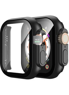 SJet Apple Watch Ultra 2 / Ultra 49mm case with Tempered Film Screen Protector, Full Protective Hard PC Bumper Touch Sensitive HD Screen Cover(49mm,Black)  - Image 1