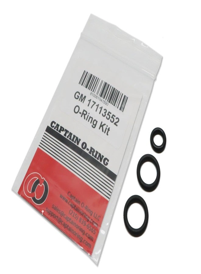 Captain O-Ring - Replacement 17113552 Fuel Injection Rail FKM/Fluorine O-Ring Kit for General Motors/GM (3 O-Rings) - Image 4