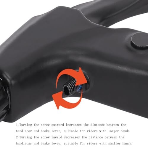 Freefly Free-fly 1 Pair Universal Full Aluminum Alloy Bicycle Brake Handle Mountain Road Bike V-Type Brake Lever 2.2cm Diameter (Black) - Image 4