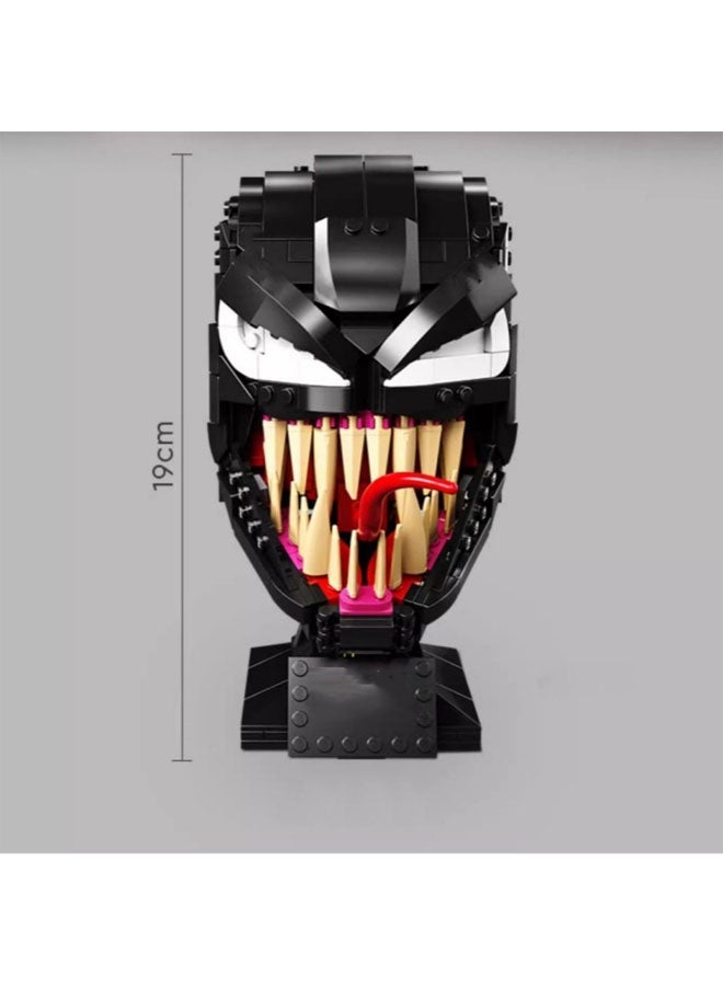 general Venom helmet model assembled small particle building block toys children's educational toys assembled game gifts for family and friends - Image 3