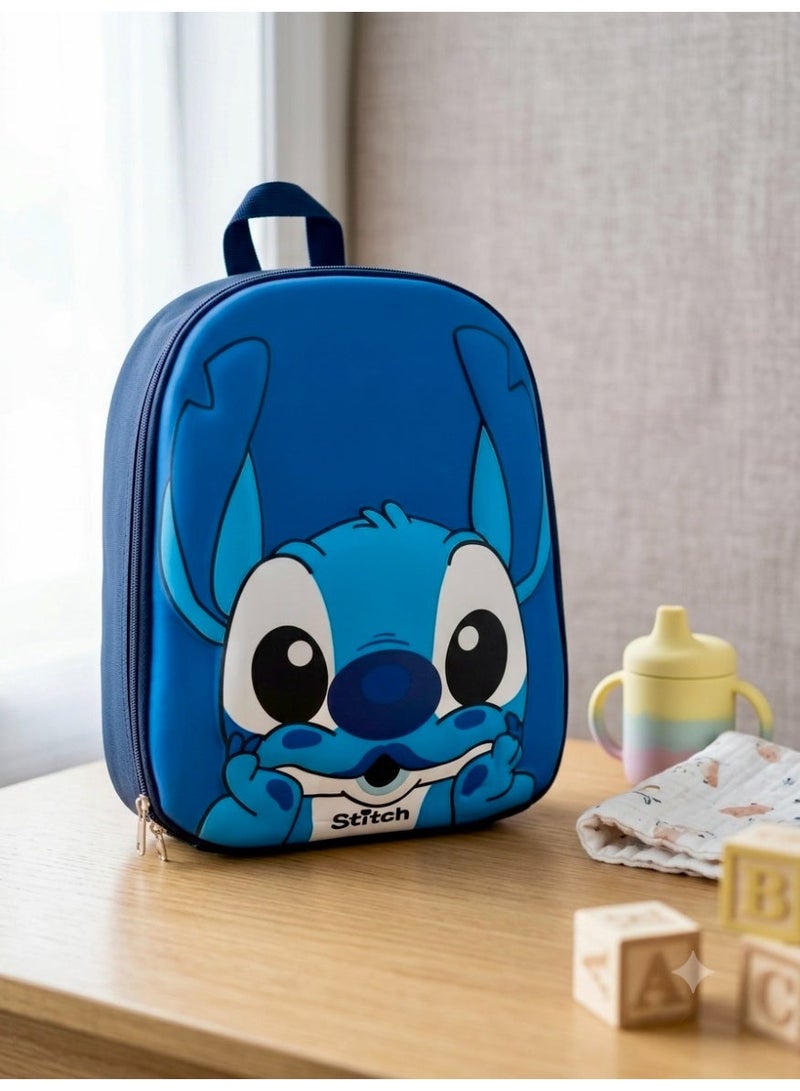 STITCH kids backpack stitch,3D raised relief,33x28x9 cm,for nursery and preschool - Image 1