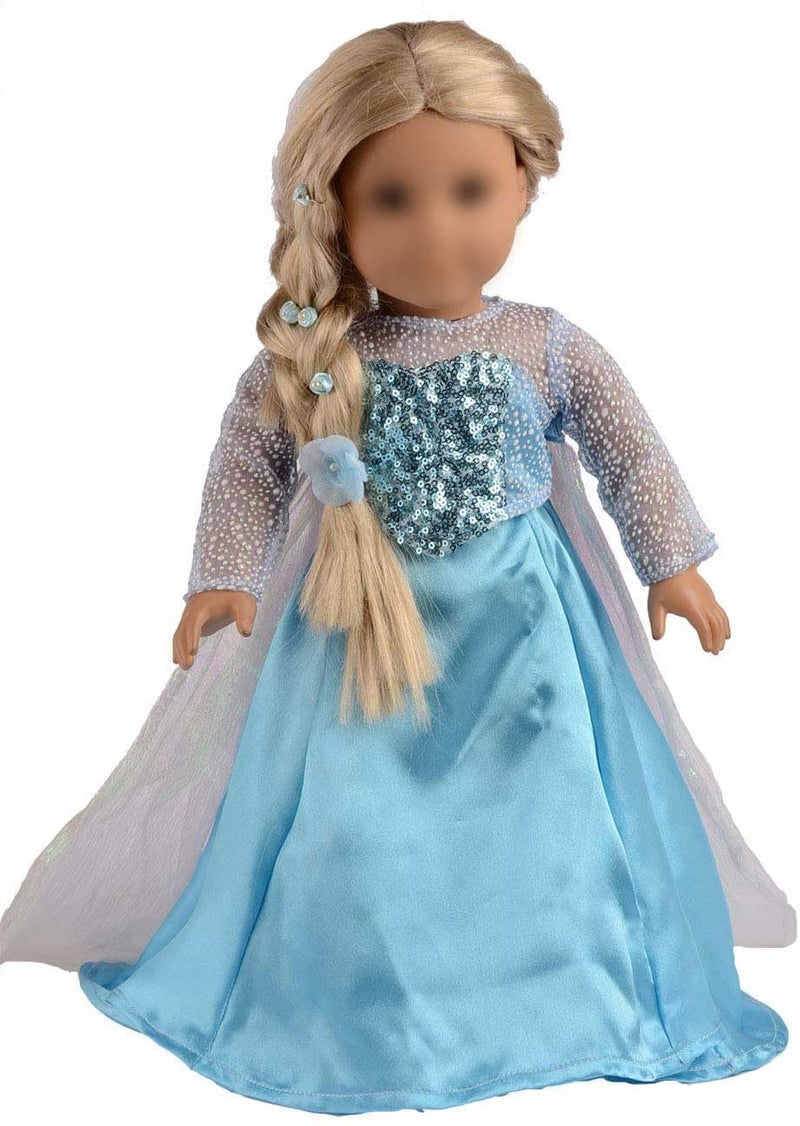 Sweet Dolly Doll Clothes Princess Dress Queen Costumes for 18 Inch Doll - Image 3