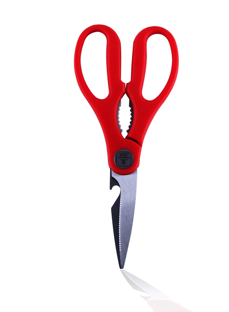 بريتيش شيف مقص المطبخ مع شفرة الفولاذ المقاوم للصدأ شفره حاده طويلة الأمد لقطع الخضروات واللحوم والأسماك -اكسسوارات المطبخ أدوات المطبخ متعدد الألوان - Image 2