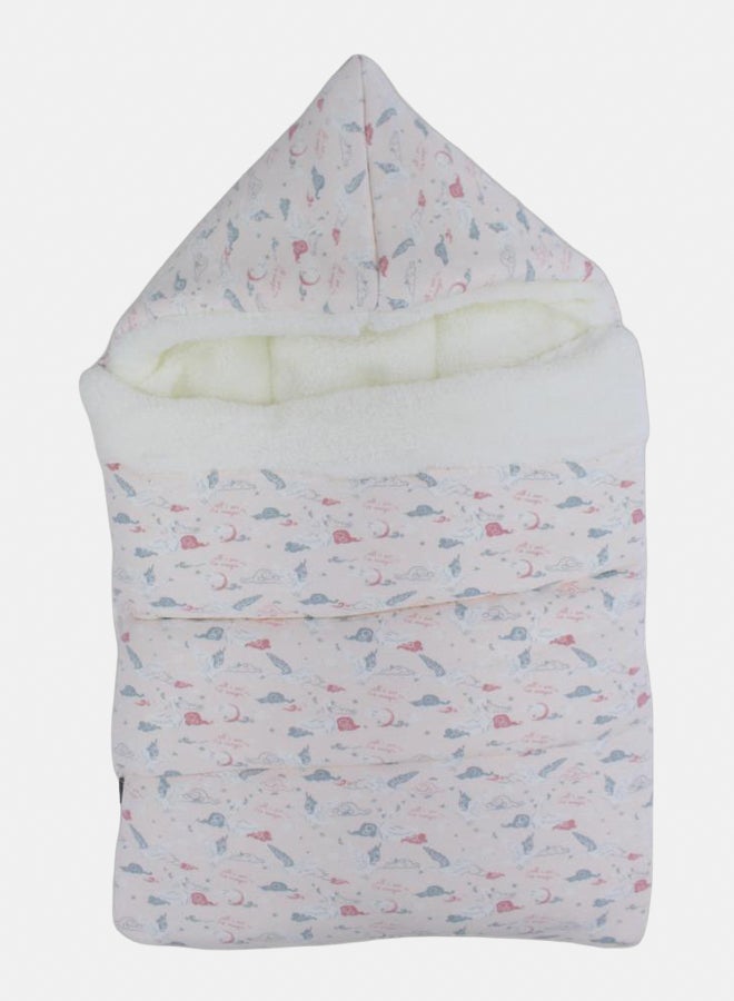 Junior Baby Girls Cotton Baby Sleeping Bag – Pink with Flamingo Design - Image 1