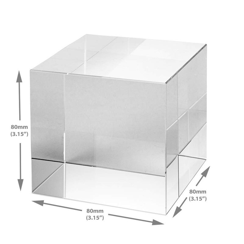 Amlong Crystal K9 Optical Glass Prism Cube 80mm 31 Inch - Image 5