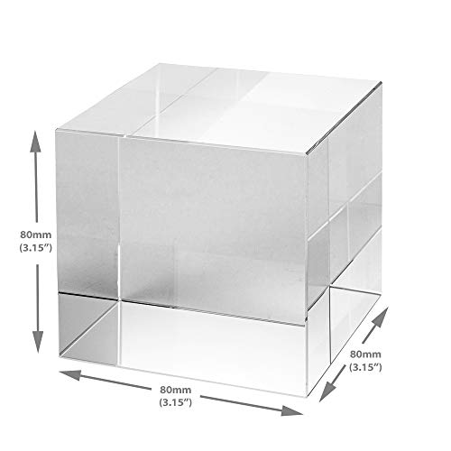 Amlong Crystal K9 Optical Glass Prism Cube 80mm 31 Inch - Image 3