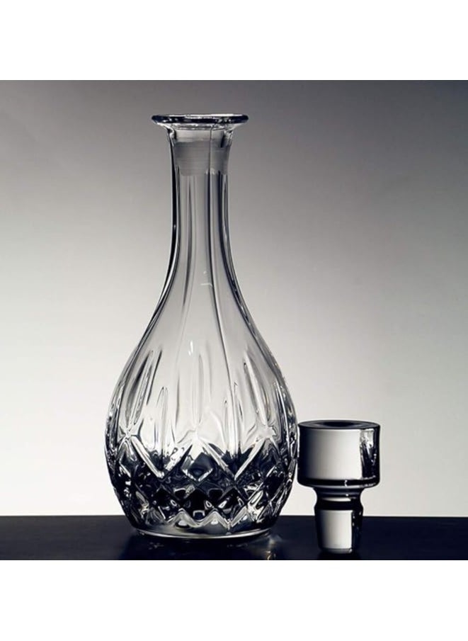 RCR - Crystal Red Wine Decanter With Airtight Geometric Stopper - 100% Lead-Free Crystal Glass Wine Carafe, Perfect Wine Gift, Wine Accessories, Barware For Wedding, Anniversary, Christmas (900ml) - Image 1