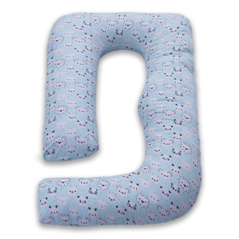 COOZLY G Shape Belly Back Pregnancy Pillow | G Shape Maternity Pillow With 100% Cotton Removable Covers | G Pregnancy Sleeping Pillow (Koala), Multicolor - Image 2