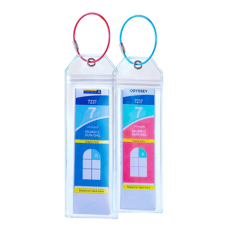 Jollyants Royal Caribbean & Celebrity Cruise Ship Essentials - Luggage Tag Holders for 2025 Cruise Lovers Must Have, Waterproof & Reusable - Image 1