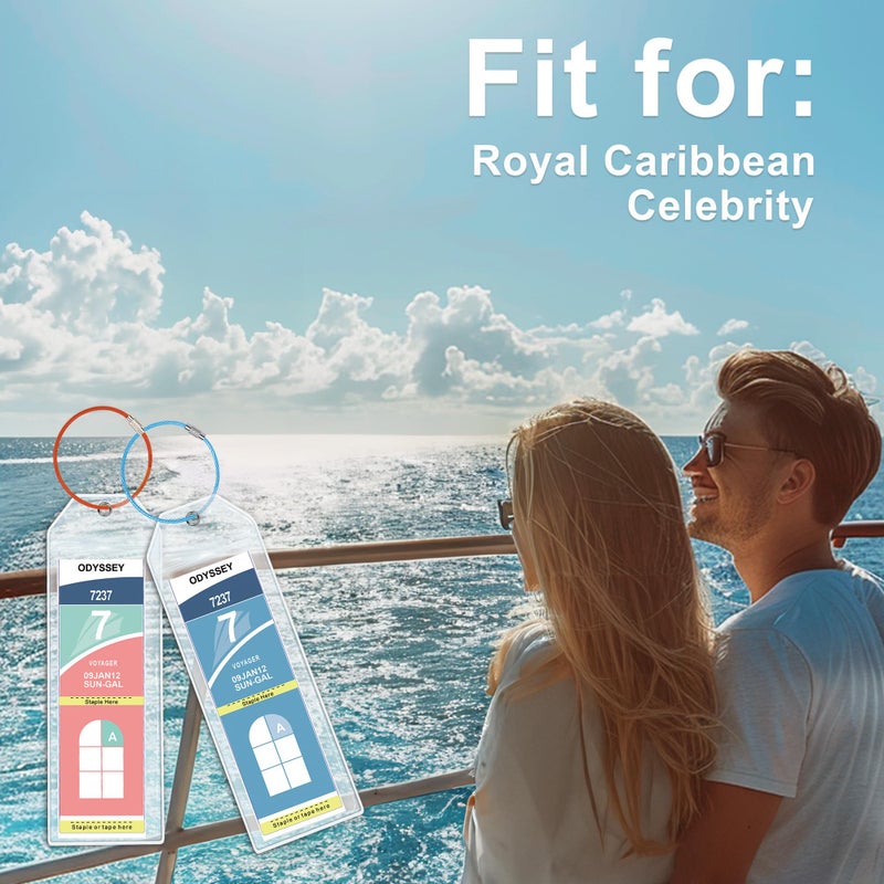 Jollyants Royal Caribbean & Celebrity Cruise Ship Essentials - Luggage Tag Holders for 2025 Cruise Lovers Must Have, Waterproof & Reusable - Image 2