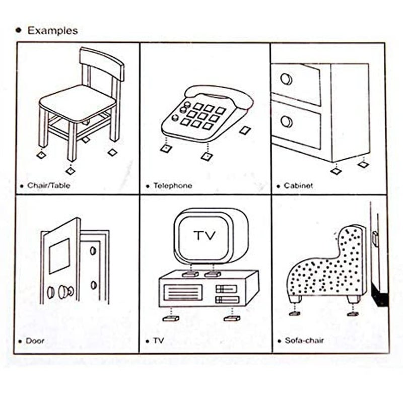 Vsparkex 32 Pcs Furniture Pads Kit Round Rubber Floor Protector Non Slip Furniture Pads Sofa Bed Dining TableDining Chairs Balance Pad Noise Insulation Pad Black 2 CM - Image 5