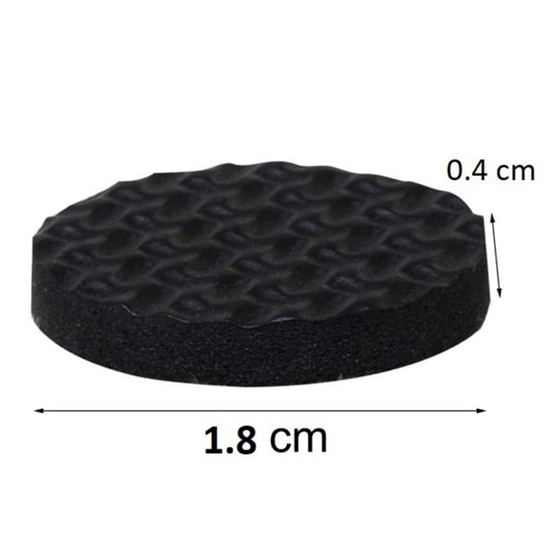Vsparkex 32 Pcs Furniture Pads Kit Round Rubber Floor Protector Non Slip Furniture Pads Sofa Bed Dining TableDining Chairs Balance Pad Noise Insulation Pad Black 2 CM - Image 2