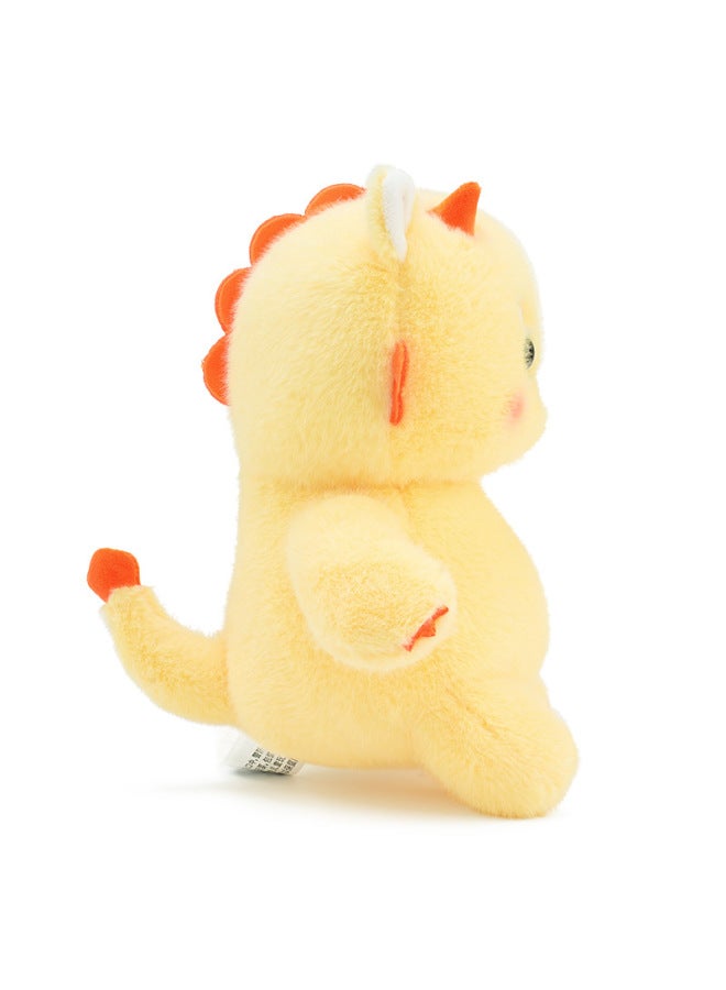 Narwhal Simulation Plush Doll Toy Celebrative Lucky Dragon Doll Gift Short Hair Animal Shaped PP Cotton Filled Children's Toy-Specifications:Yellow Fulong-Color:Baby 23cm High 150 Grams  - Image 4