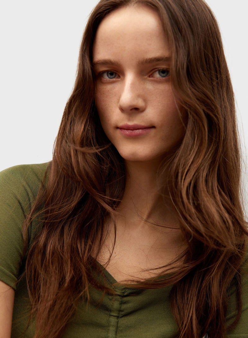 MANGO Rudged Crop Top - Image 1