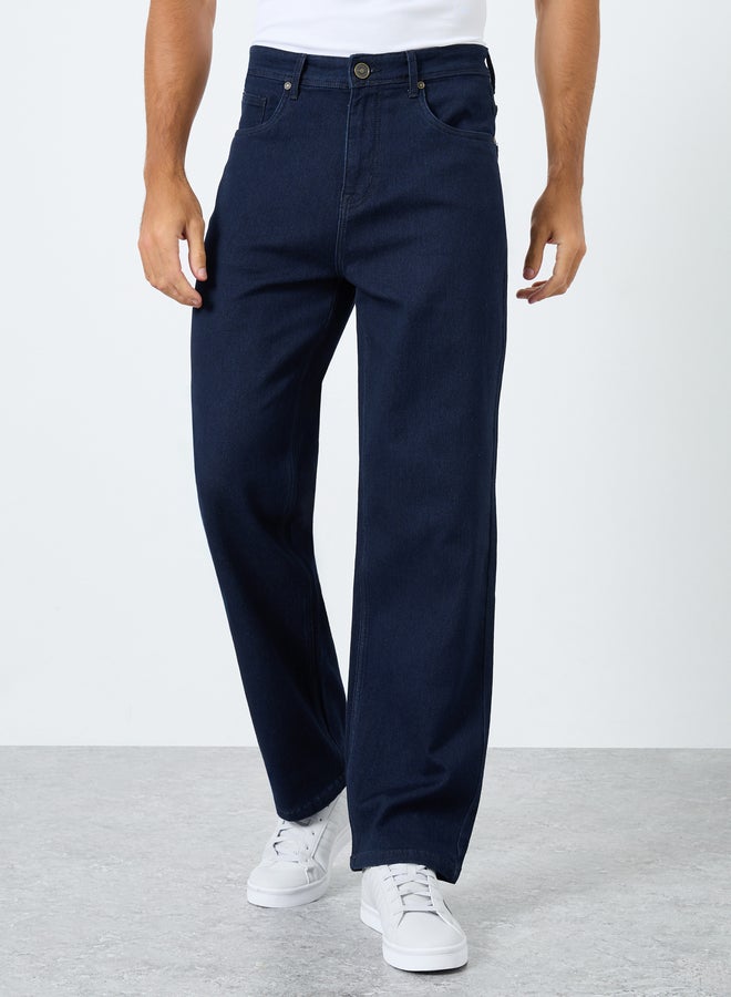 ستايلي جينز بقصة مريحة بخصر متوسط - Image 1