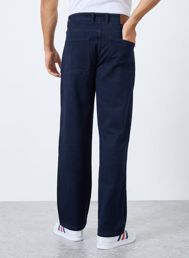 ستايلي جينز بقصة مريحة بخصر متوسط - Image 4