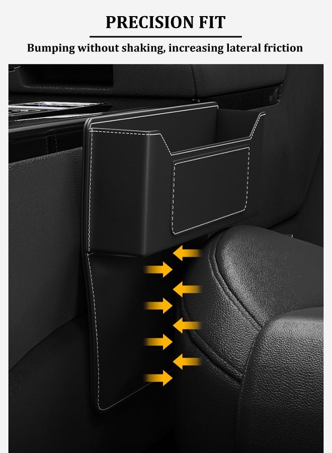 Car Organizer Set，Leather car seat back storage organizer，Built-in fast charging port，Seat gap filling pad/car storage box/car center console storage box/car interior accessories/car storage bag/mobile phone wallet coin key storage bag - Image 3