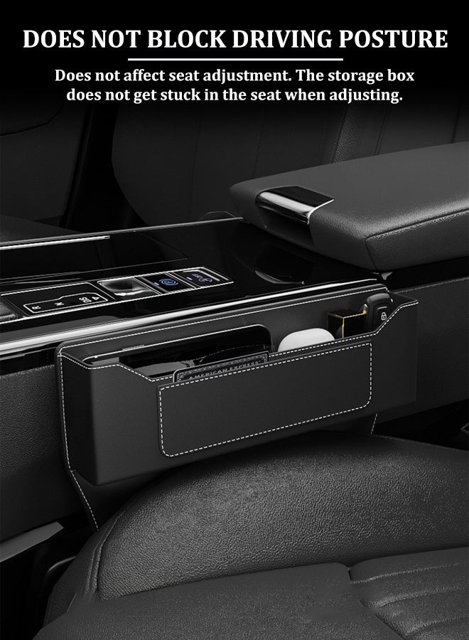 Car Organizer Set，Leather car seat back storage organizer，Built-in fast charging port，Seat gap filling pad/car storage box/car center console storage box/car interior accessories/car storage bag/mobile phone wallet coin key storage bag - Image 5