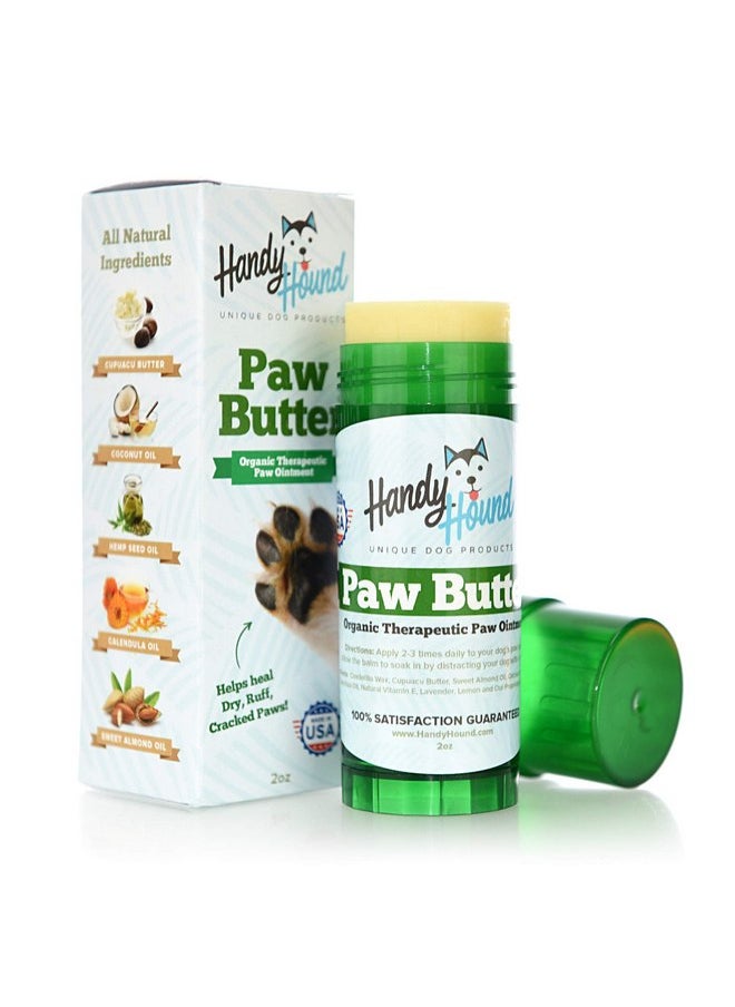 هاندي هاوند - بلسم مخالب الكلاب من Handy Hound - زبدة المخالب - واقي مخالب الكلاب المثالي وعلاج البشرة الجافة - مهدئ مغذي للمخالب والأنف والبشرة الجافة - بلسم مخالب آمن على اللعق يثق به الكلاب - صنع في الولايات المتحدة الأمريكية - 2 أونصة - Image 1