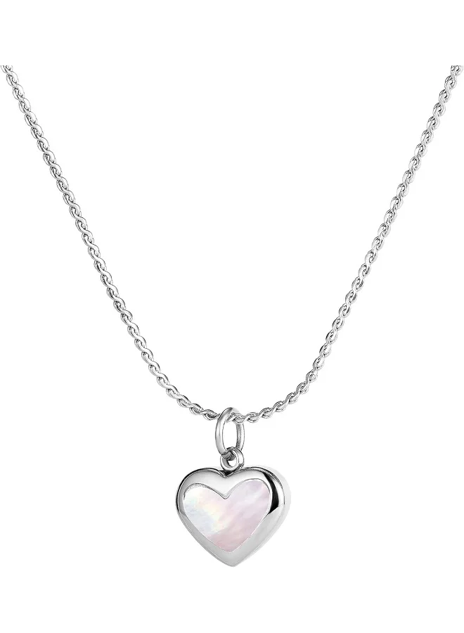 Lee Cooper Women's Stainless Steel Silver Plating Necklace - LC.N.01001.320, 430+40mm