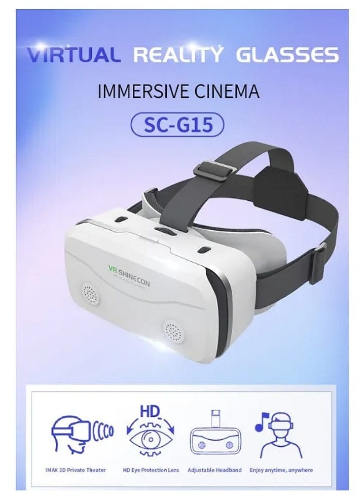Shinecon - VR Glasses 3D Virtual Reality Head Wearing Gaming Digital Glasses for 4.5-7 inch Smartphones - Image 1