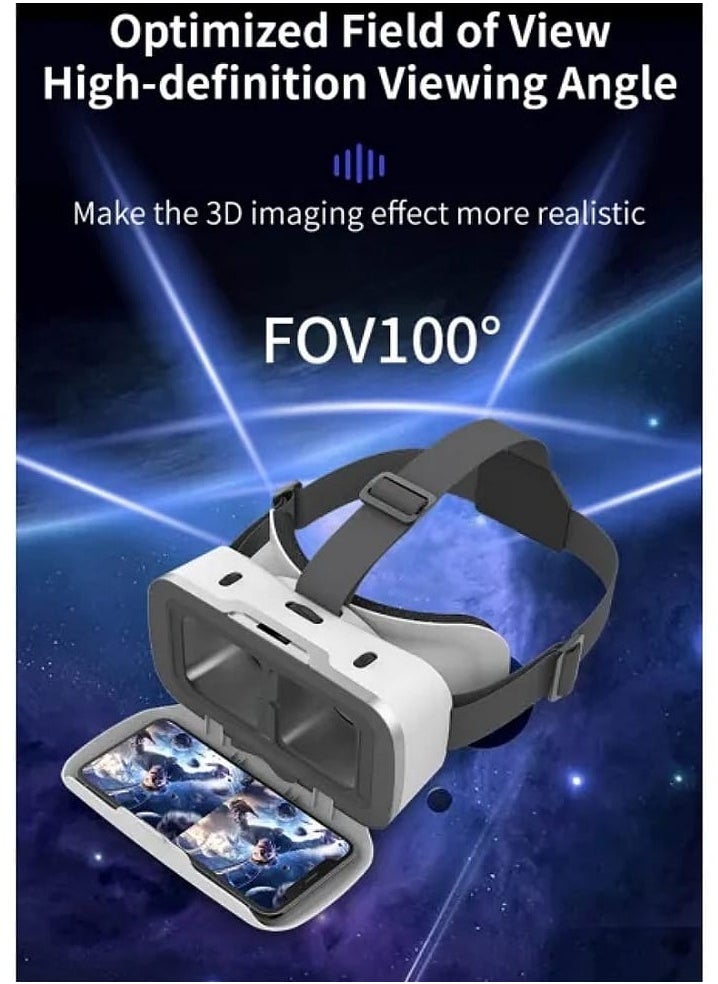 Shinecon - VR Glasses 3D Virtual Reality Head Wearing Gaming Digital Glasses for 4.5-7 inch Smartphones - Image 1