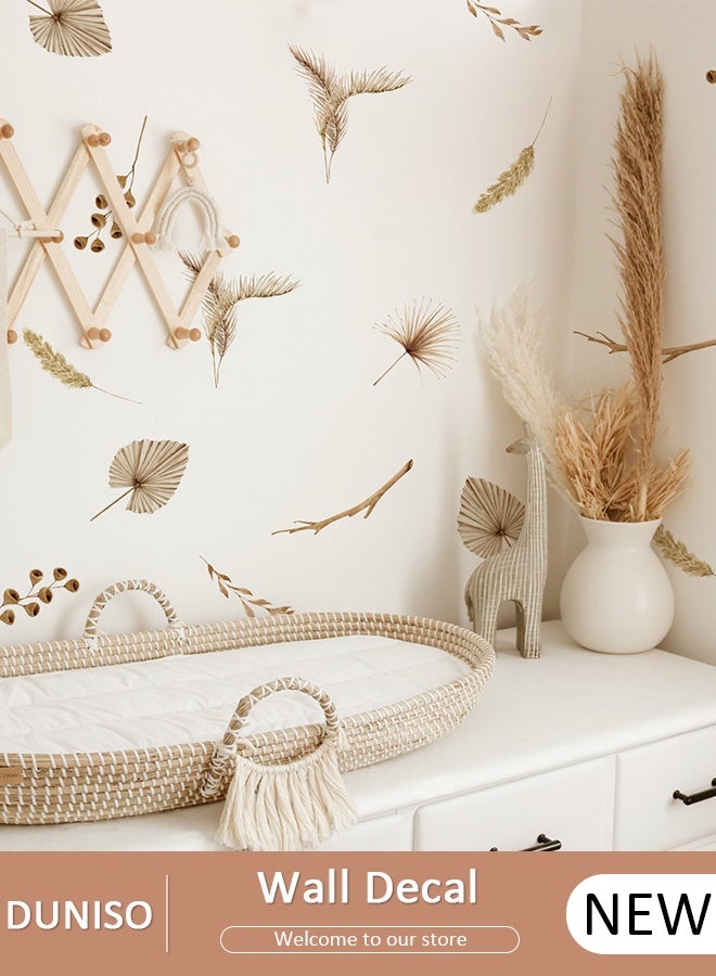 DUNISO 6 أوراق ملصقات جدارية ملصقات أوراق النخيل البوهيمية نباتات أوراق استوائية ملصقات أوراق استوائية ديكور جدارية لغرفة الأطفال، غرفة المعيشة، غرفة النوم، المطاعم، المكاتب - Image 1