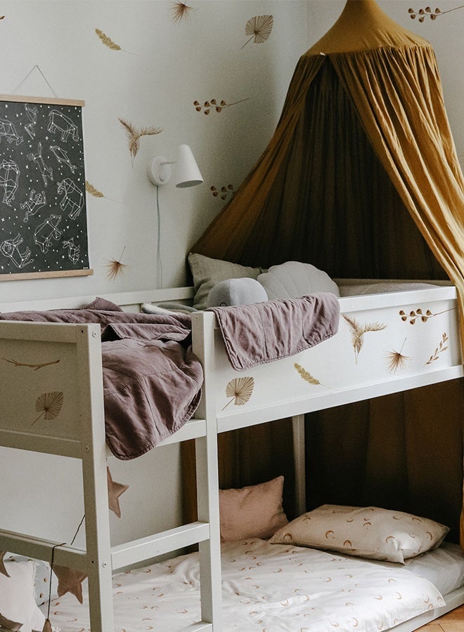 DUNISO 6 أوراق ملصقات جدارية ملصقات أوراق النخيل البوهيمية نباتات أوراق استوائية ملصقات أوراق استوائية ديكور جدارية لغرفة الأطفال، غرفة المعيشة، غرفة النوم، المطاعم، المكاتب - Image 3