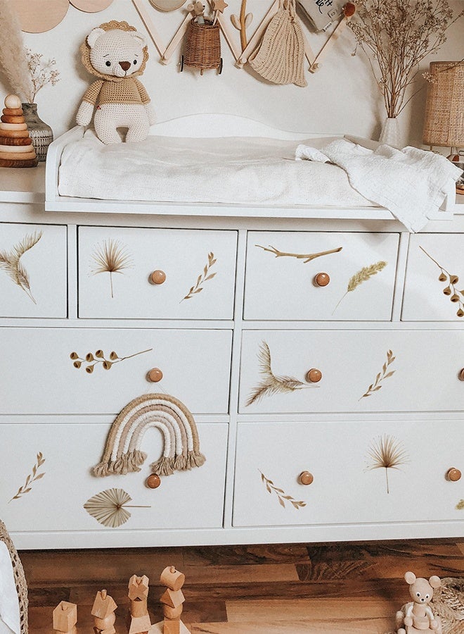 DUNISO 6 أوراق ملصقات جدارية ملصقات أوراق النخيل البوهيمية نباتات أوراق استوائية ملصقات أوراق استوائية ديكور جدارية لغرفة الأطفال، غرفة المعيشة، غرفة النوم، المطاعم، المكاتب - Image 2