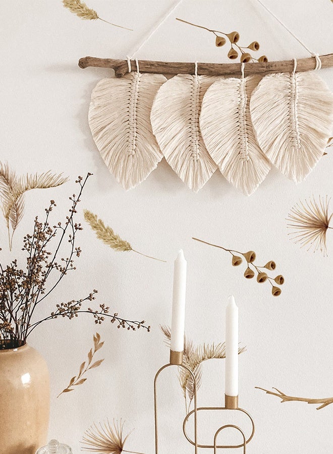 DUNISO 6 أوراق ملصقات جدارية ملصقات أوراق النخيل البوهيمية نباتات أوراق استوائية ملصقات أوراق استوائية ديكور جدارية لغرفة الأطفال، غرفة المعيشة، غرفة النوم، المطاعم، المكاتب - Image 4