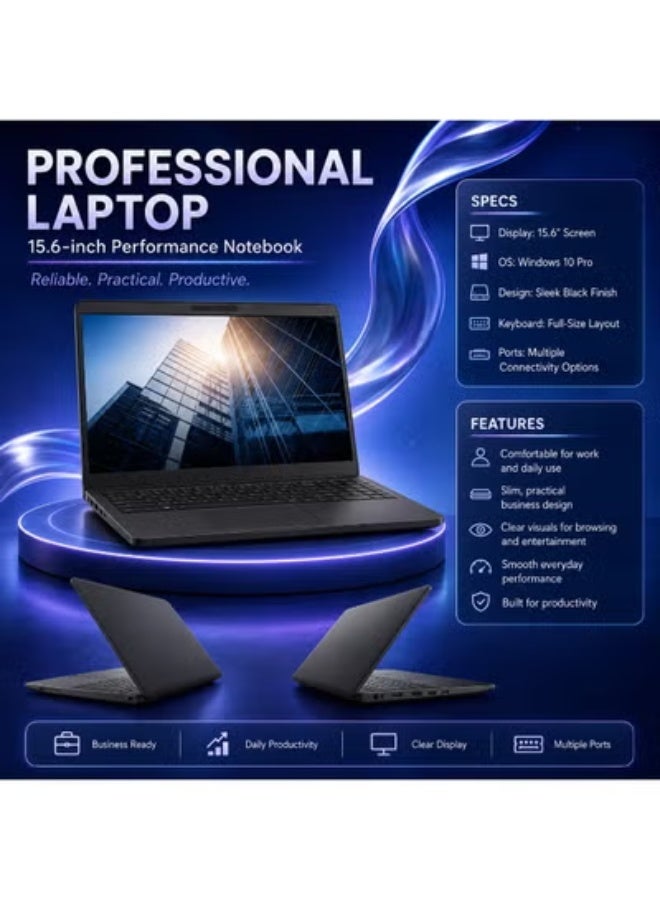 Business Laptop 15.6 Inch Display, Intel Core i5 Processor, 8GB RAM, 240GB SSD Storage, Dedicated 2GB Graphics, Productivity Laptop with Laptop Stand, Mouse and Carrying Bag for Work and Daily Use - Image 3