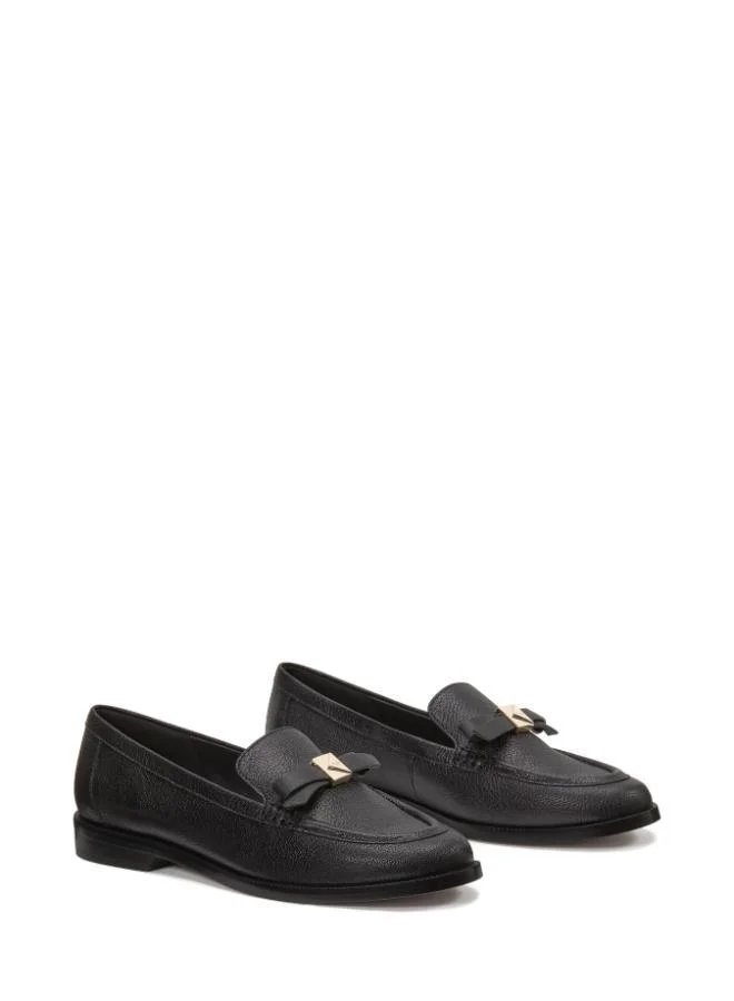 Kate Spade Deco Bow Pebbled Leather Loafer