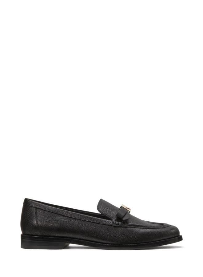 Kate Spade Deco Bow Pebbled Leather Loafer