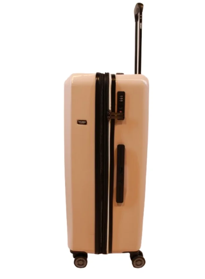 دكني حقيبة سفر DKNY SOHO صلبة بعجلات للجنسين | مصنوعة من مادة ABS فائقة الخفة مع عجلات دوارة، متوفرة بأربعة ألوان: وردي