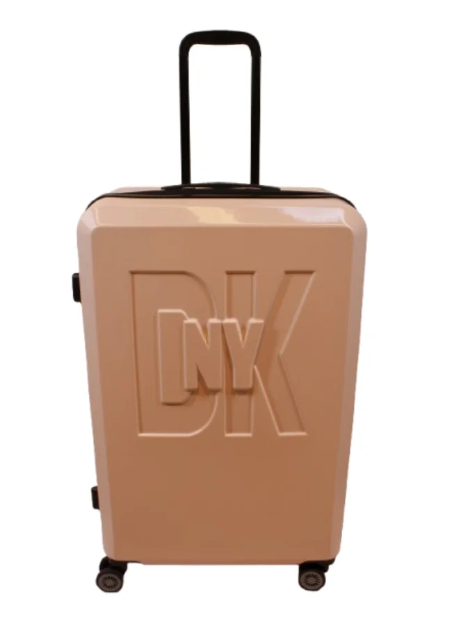 دكني حقيبة سفر DKNY SOHO صلبة بعجلات للجنسين | مصنوعة من مادة ABS فائقة الخفة مع عجلات دوارة، متوفرة بأربعة ألوان: وردي
