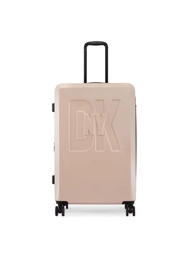 د ك ن ي حقيبة سفر   بعجلات للجنسين خفيفة الوزن من  بأربع عجلات دوارة لون وردي