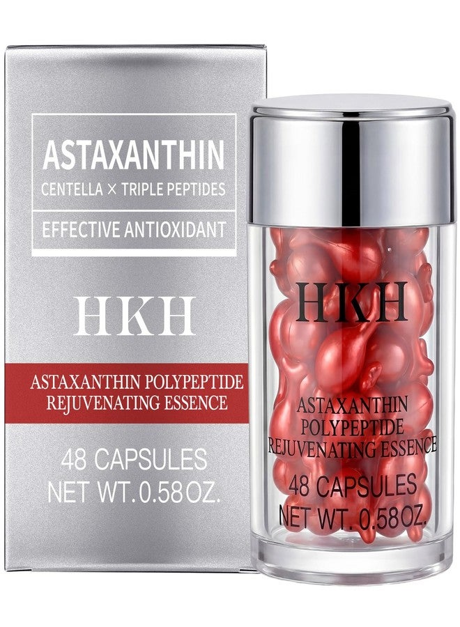 HKH Peptide Serum Capsules for Face: 48 Caps Anti-Aging & Firming Skin with Astaxanthin and Niacinamide - Antioxidant Serum for Smoothing Fine Lines - Even Tone for 30+ Women - Travel-Friendly - Image 1