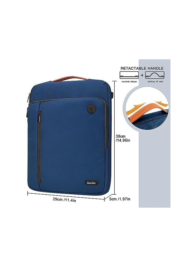 	Acoki حقيبة كتف للكمبيوتر المحمول مقاس 13-14.1 بوصة لجهاز MacBook Air مقاس 13.3 بوصة، وجهاز MacBook Pro Retina مقاس 13 بوصة، وحقيبة كمبيوتر محمول متقاطعة للجسم، لجهاز iPad Pro 2020 مقاس 11 بوصة، - Image 2