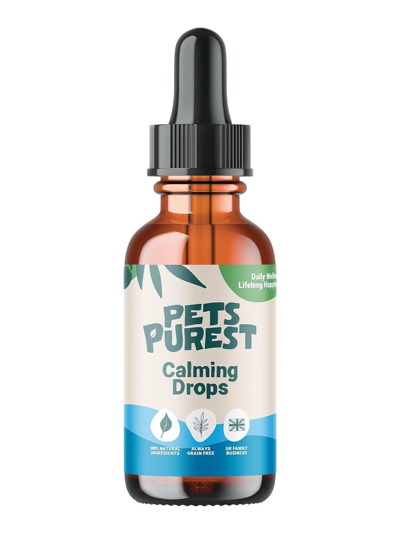 Pets Purest Dog Calming Drops 100 percent Natural Cat and Dog Anxiety Relief Calming Oil for Dogs Cats and Pets Soothe Stressed Nervous Reactive Pets with Anxiety 50ml Calming Supplement - Image 1