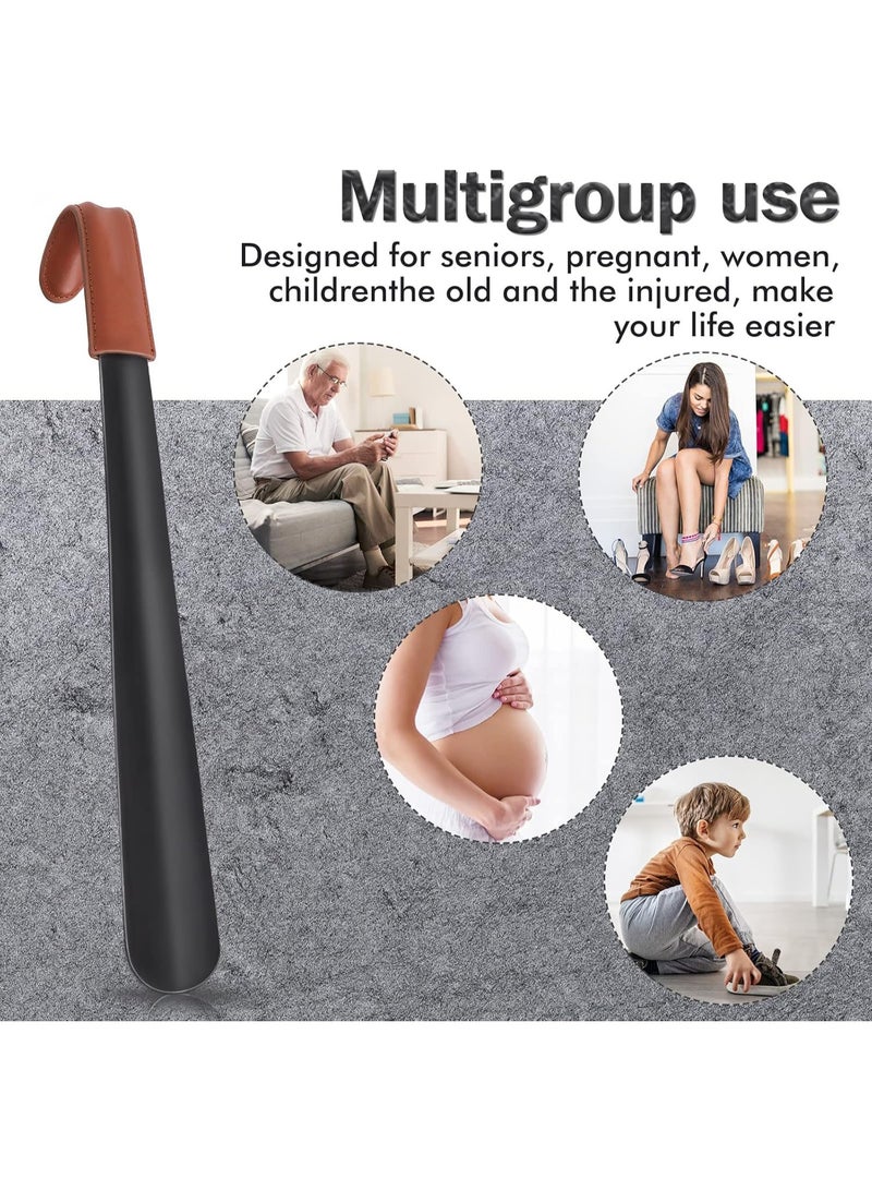 Long Handle Shoe Horn，Suitable For The Elderly，Metal Boot Shoe Horn，Extra Long Shoe Horn，Suitable For Boys And Girls（42CM） - Image 3