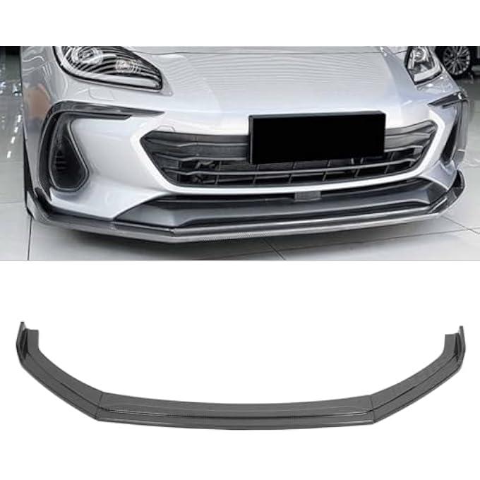 Brilluxa Front Bumper Lip, Chin Diffuser Splitter, Carbon Fiber Style Front Protector, Compatible with Subaru BRZ 20212023, 3PCS Front Bumper Body Kit - Image 4