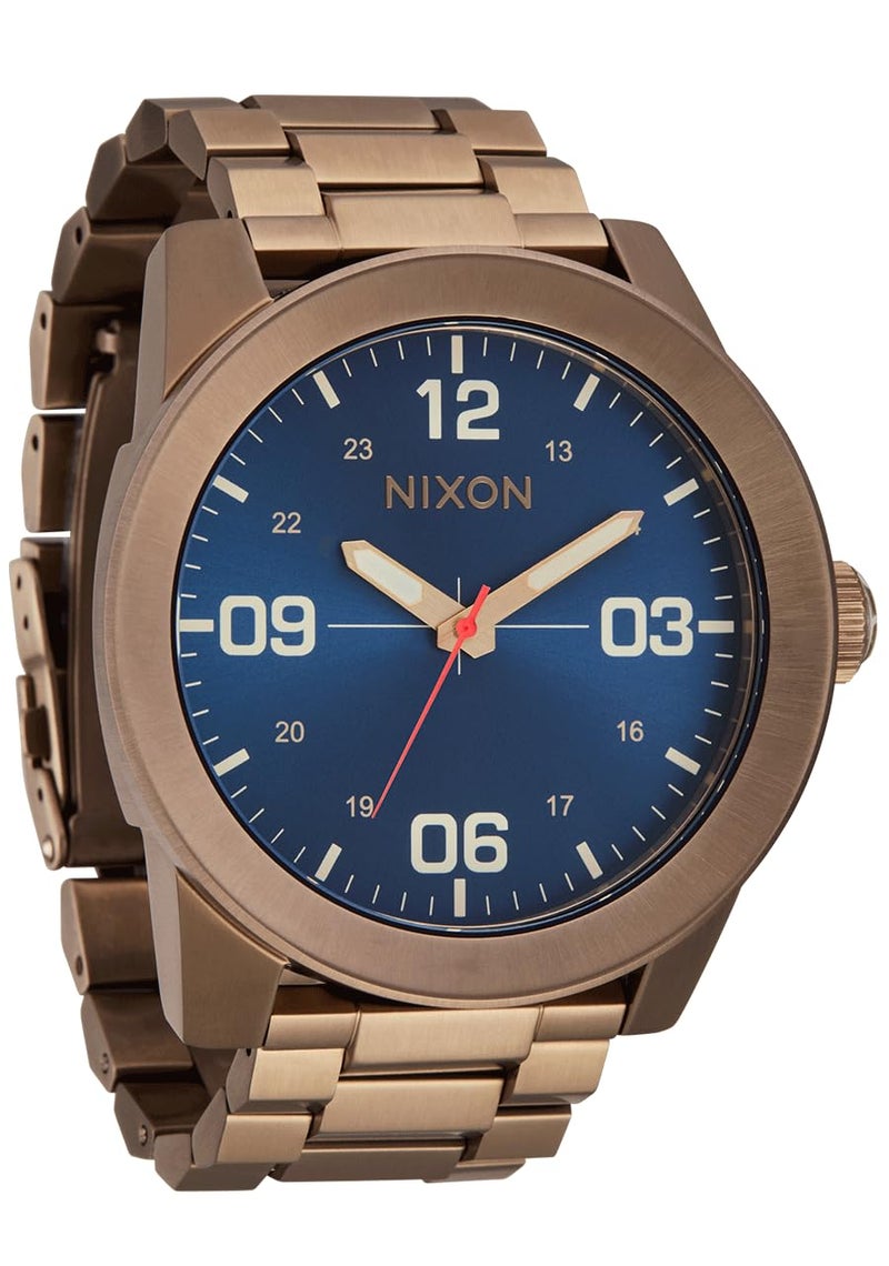 NIXON Corporal SS A346-100m Water Resistant Men's Analog Field Watch (48mm Watch Face, 24mm Stainless Steel Band) - Image 1