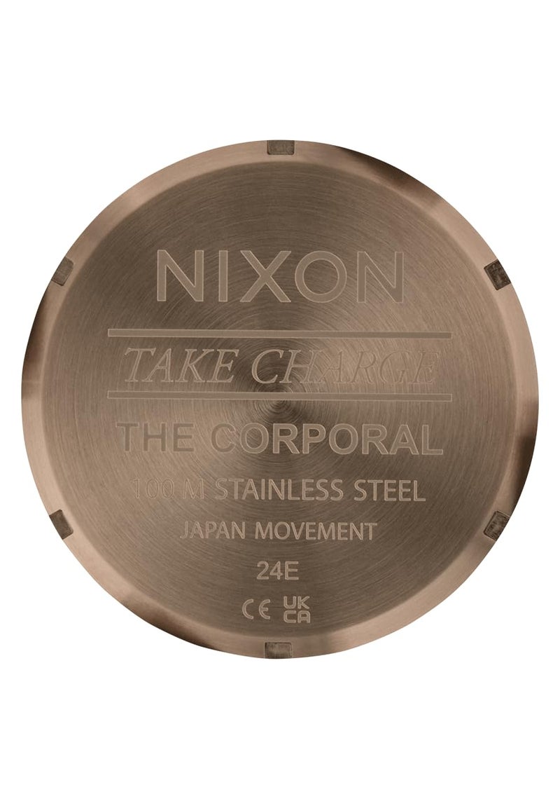 NIXON Corporal SS A346-100m Water Resistant Men's Analog Field Watch (48mm Watch Face, 24mm Stainless Steel Band) - Image 5