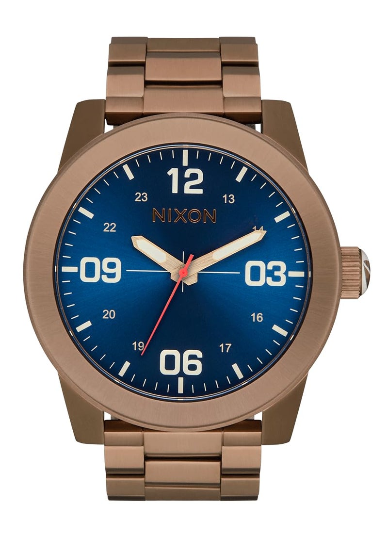 NIXON Corporal SS A346-100m Water Resistant Men's Analog Field Watch (48mm Watch Face, 24mm Stainless Steel Band) - Image 2