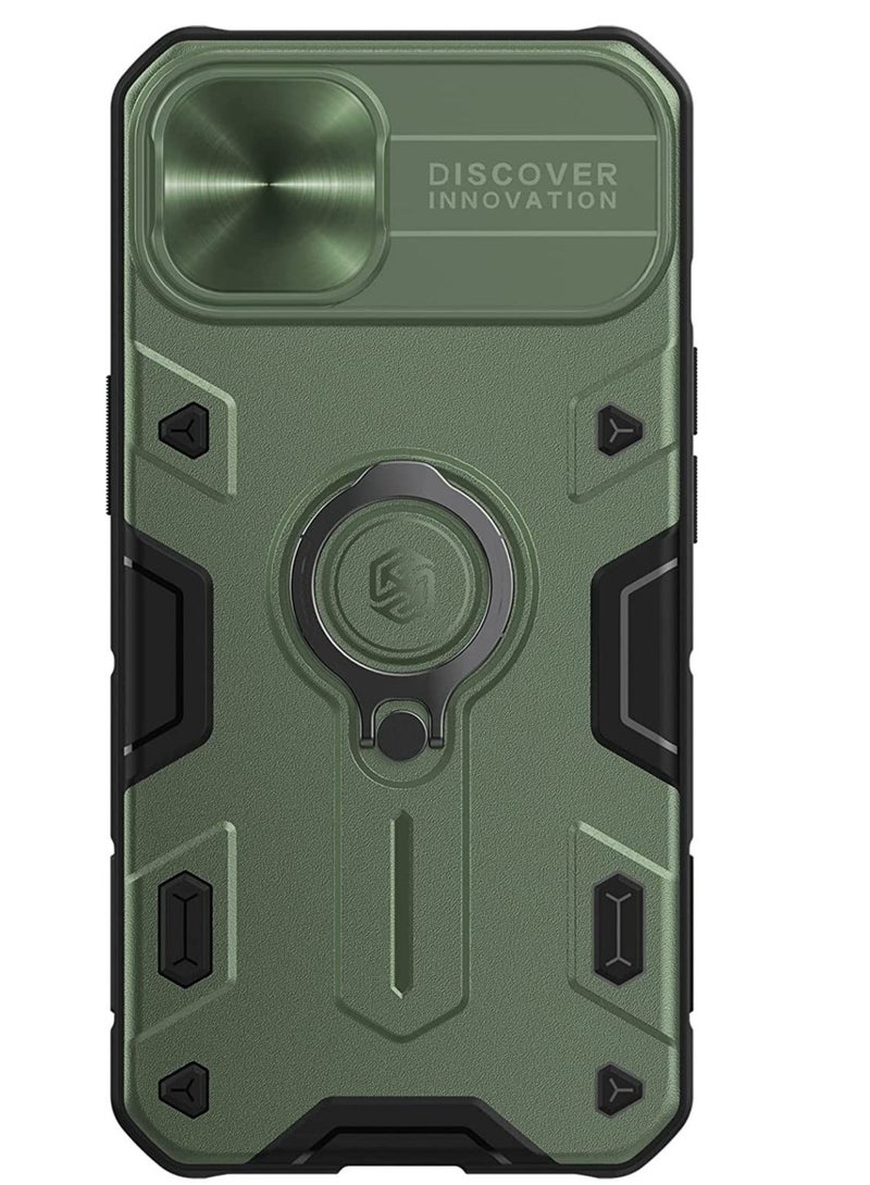 MUNTAQI Nillkin CamShield Armor Case Hard Back Cover for Apple iPhone13 6.1 inch Dark Green - Image 1