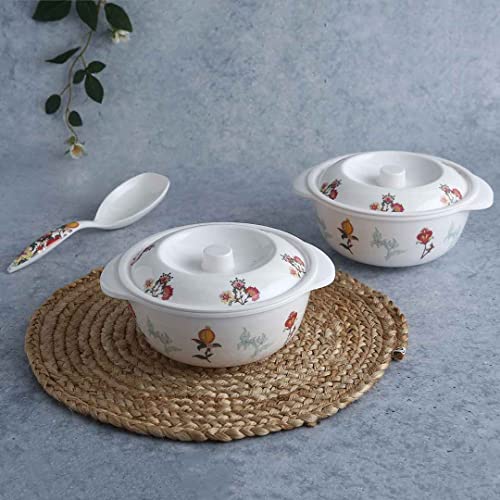 Wonderchef Venice Serving Casserole with Lid - Red, Set of 2 - Image 1